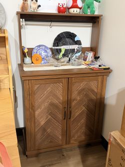 JOINICE Farmhouse Coffee Bar Cabinet – Excellent Condition