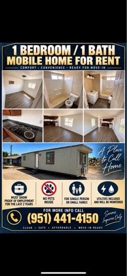 1 Bdrm/1bath Mobile home