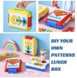 Kids DIY Lunch Bento Box With Blocks