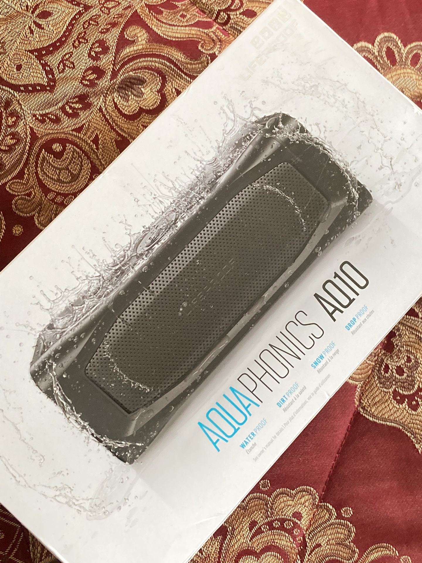 Brand New Waterproof AQUAPHONICS AQ10 Portable Bluetooth Speaker - Obsidian sand