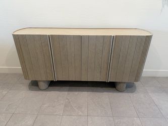 Oak wood fluted sideboard - brand new