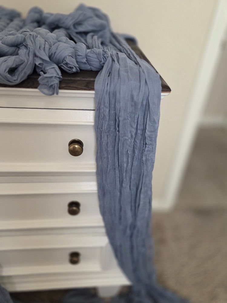 Dusty Blue Cheesecloth Set Of 10