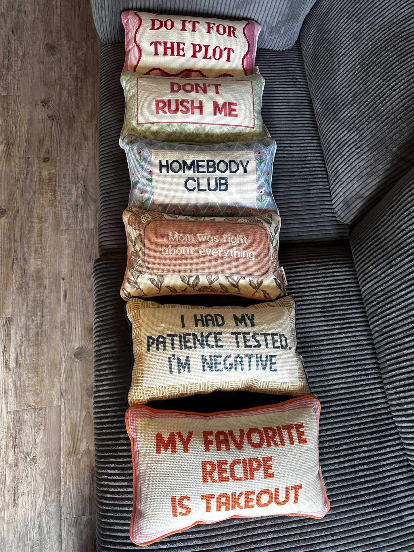 Embroidery pillows