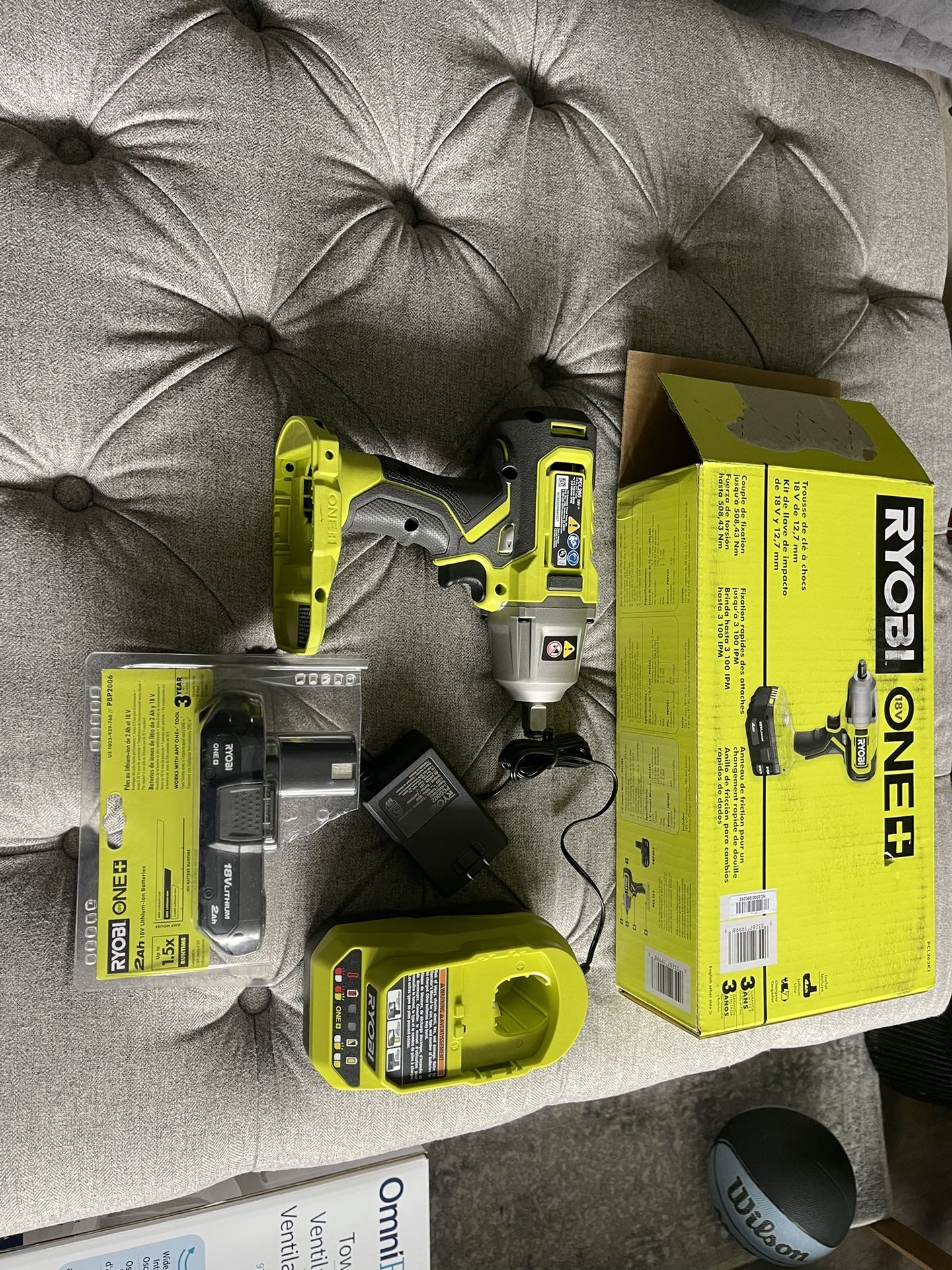 ONE+ 18V Cordless 1/2 in. Impact Wrench Kit with 2.0 Ah Battery and Charger