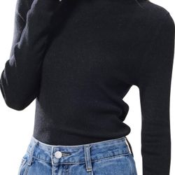 black xl size Turtle Necks Tops for Women 2025 Cute Knitted Warm Fitted Sweater Business Outfits Turtleneck Sweaters for Women