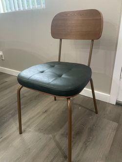 Mid Century Dining Chair set of 2 (green)