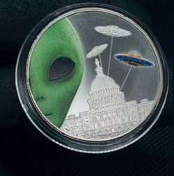 Alien head 1 oz silver