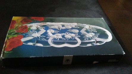 NEW !!Nice tray...Fine German Crystal in original box.