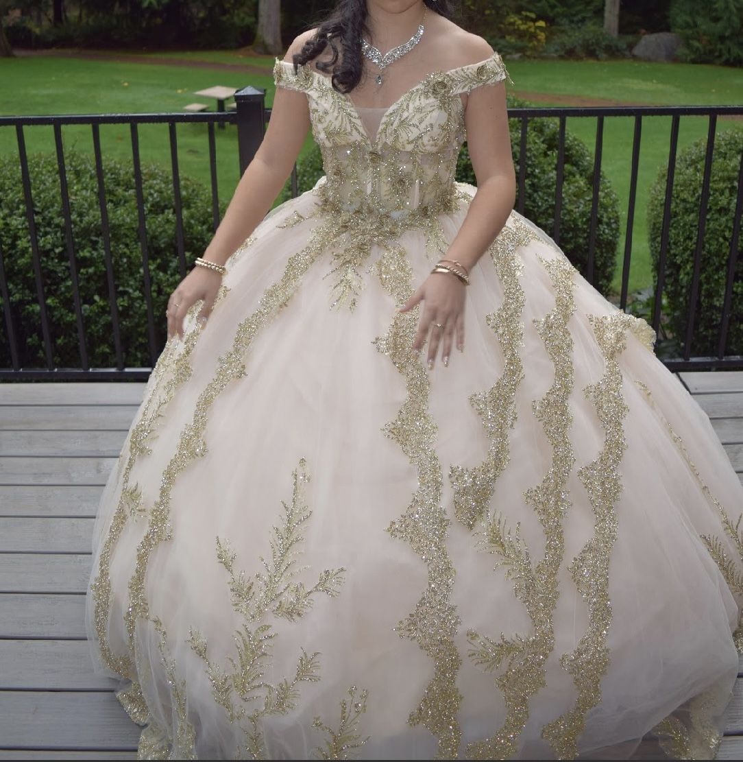 Gold Quinceañera Dress