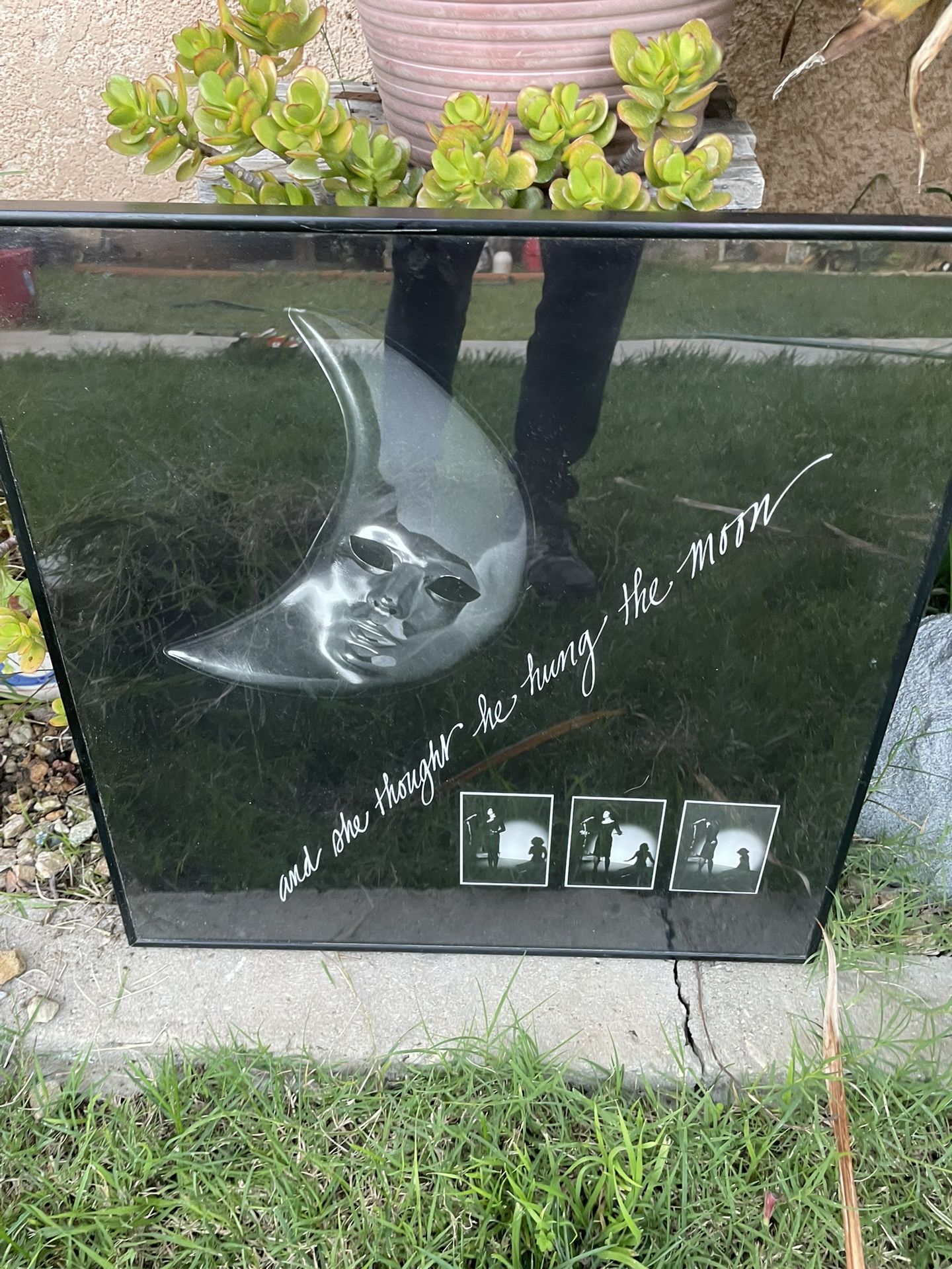 And she thought  he hang the moon frame picture museum frame. 20x20