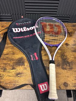 Wilson Triumph Tennis Racket Purple White 4 1/4 V-matrix - With Carry Case