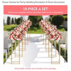 Gold Metal Flower Stands For Party