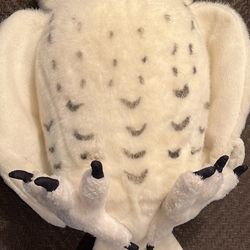 16” DISCOVERY CHANNEL SPOTTED WHITE SNOW OWL PLUSH STUFFED ANIMAL