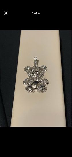 925 Italian silver bear pendant