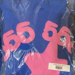 Blue and pink spyder beluga hoodie Size L