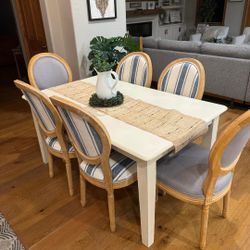 7-Piece French Country Farmhouse Dining Set