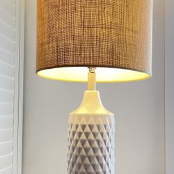 26.5" Transitional Geometric Ceramic Table Lamp