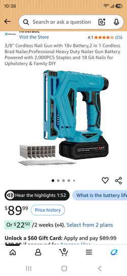 Smart Lithium Ion Nail Gun