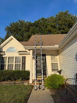 BOCOM 12.5 FT Aluminum Telescoping Ladder, Lightweight Multi-Purpose Collapsible Extension with 2 Triangle Stabilizers, Heavy Duty 330 lbs Max Capacit