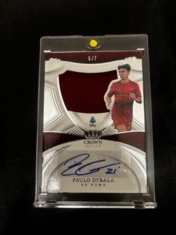 Dybala crown royal signed card panini