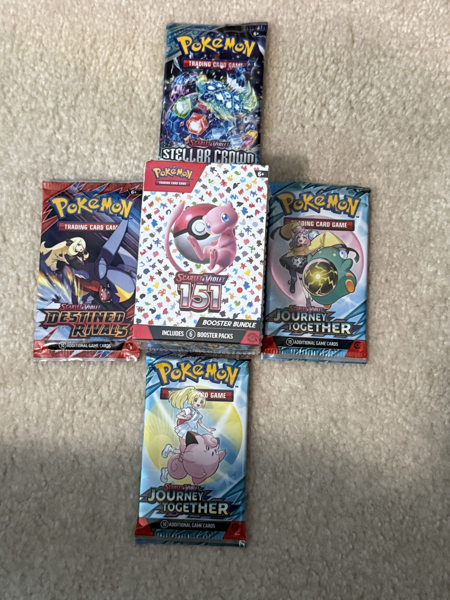 4in1 Pokemon 151, Distined Rivals, And Journey Together