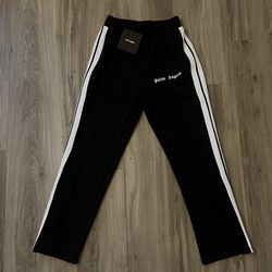 Palm Angels Track Pants – Black/White (Size Medium & Large)