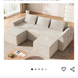 Foldable Beige SOFA