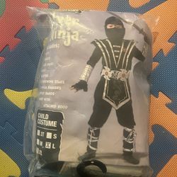 Silver Ninja Kids Halloween Costume 
