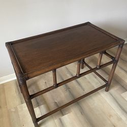 Refinished Vintage Rattan Table