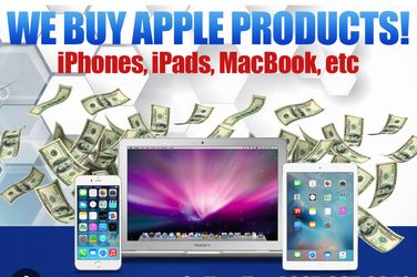 WE BUY MACBOOKS / IPHONES / IPADS / IMACS / PS5