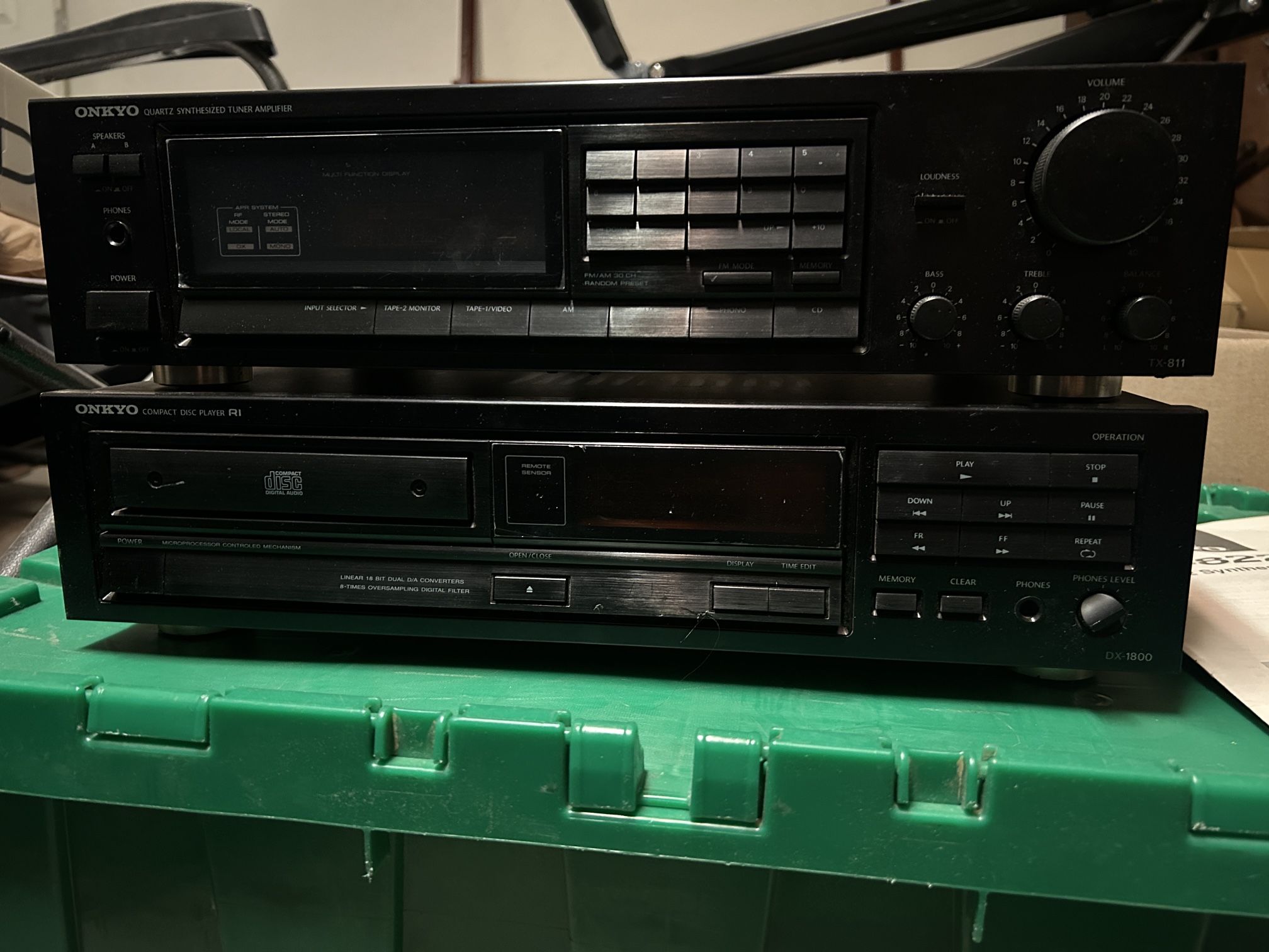 ONKYO tuner and Cd player w/JBL Speakers