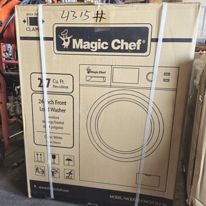 Magic Chef 24 in. 2.7 cu.ft.Front Load
Compact Washer in White #845258