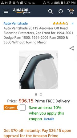 Dodge truck large sidewind protectors