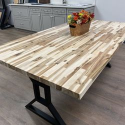 Acacia Wood Table 39”x74”