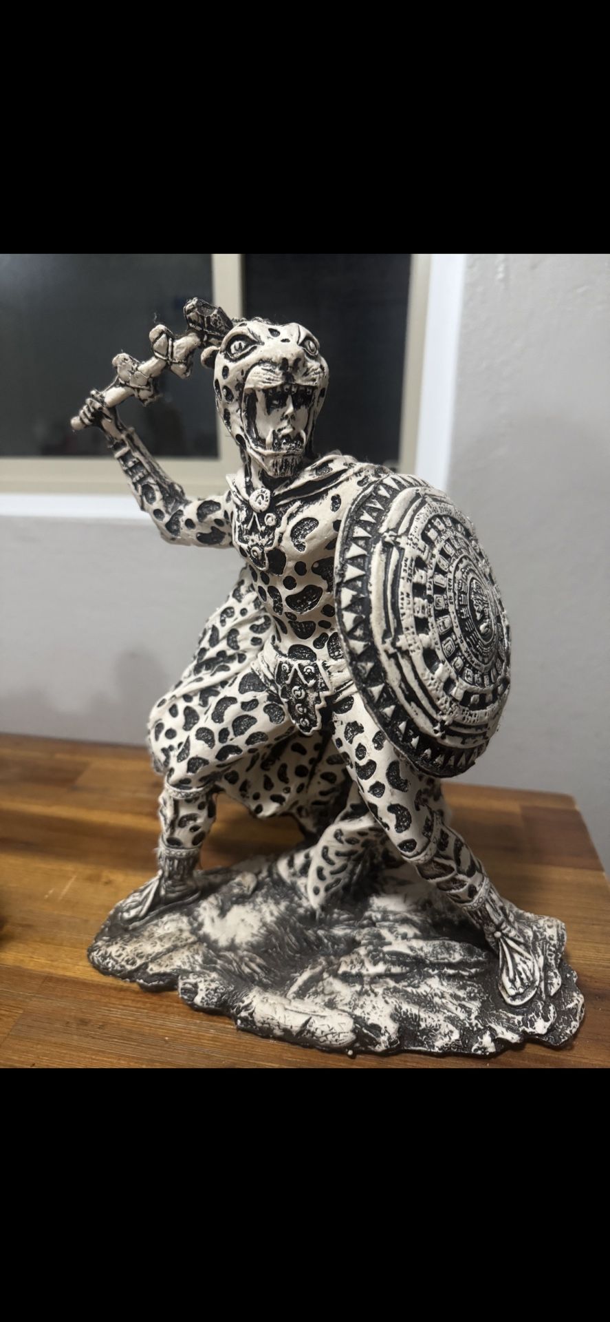 Aztec Warrior Statue 