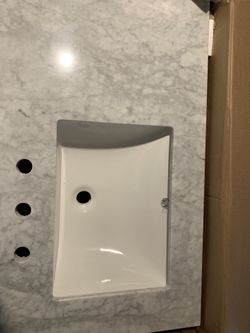 New Bathroom Vanity & Marble Countertop