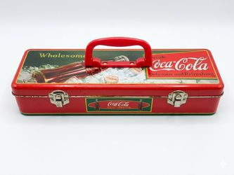 Vintage Metal Coca Cola Tool Box/Trinket Box