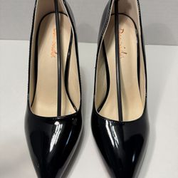 Women High Heel Shoes-Stiletto Pointed Toe-Slip on Patent Leather Stilettos 
