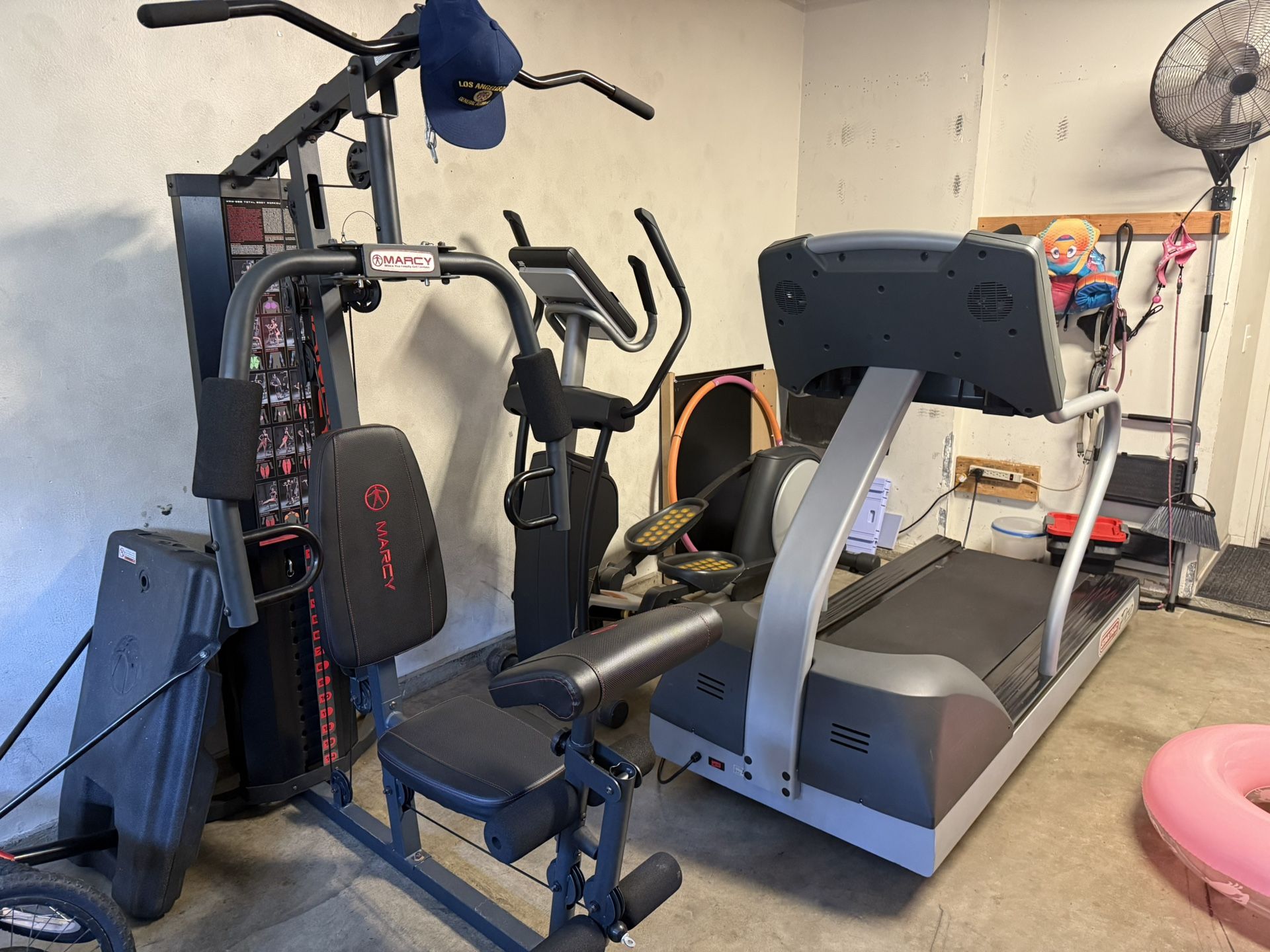 Gym set - weight machine, treadmill and elliptical