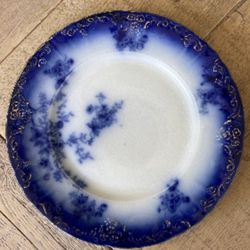 Blue Transferware Antique Plate
