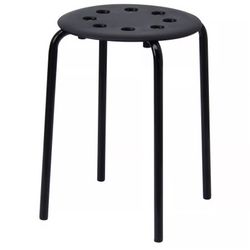 MARIUS Stool, black, 17 3/4 "