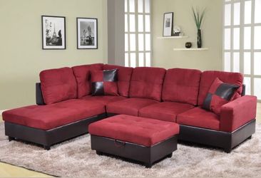 Sectional and ottoman