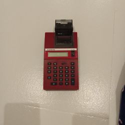 Vintage SANYO Calculator CX 3553 Color Red