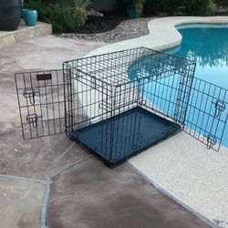 Collapsible Dog /cat/pet Cage/Crate/Carrier 36 Inches Long 24 Inches Tall And 22 Inches Wide     (Nearly New Condition)