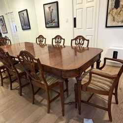 $1800 OBO Elegant 1930s–1940s Mahogany Dining Set –w/ Leaves, Chairs, Buffet & China Cabinet
