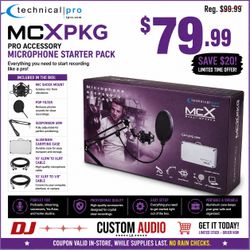 Professional Microphone Accessory Starter Pack Mic Shock Mount Pop Filter Suspension Arm Carrying Case & Cables 🚨 Payment Options Available 🚨 No Cre