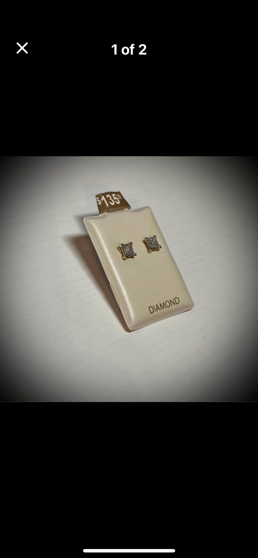 10K Diamond Gold Stud Earrings