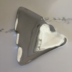 Pewter de Mexico Christmas Tree Tray - Home Decor or Kitchen Like NEW . Guadalajara Artisan Approx size 8” x 6.5”