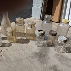 Lot Of Collectable Jars (Mason, Atlas, Ball) 