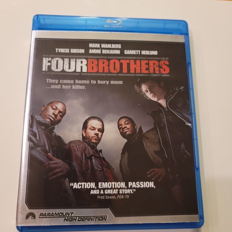 $5 BLU RAY , FOUR BROTHERS.  BLU RAY  ONLY NO DIGITAL OR DVD $5 OR TRADE FOR A MOVIE TITLE I DO NOT ALREADY OWN.
